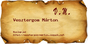 Vesztergom Márton névjegykártya