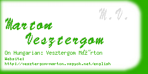 marton vesztergom business card